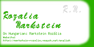 rozalia markstein business card